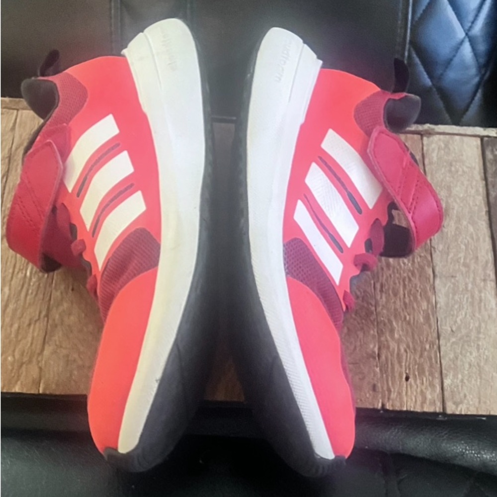 ADIDAS Fortarun 2.0 Cloudfoam Elastic Laces Slip-on Sneakers Red HP5445, Size 3
